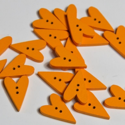 Holzknopf | HERZ | senf